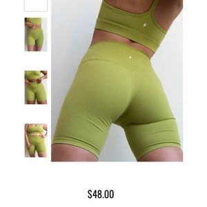 Azur Fit matcha green bike shorts size S - BNWT